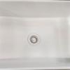 A60Z3-1/2 Inch White Polymer Drain Assembly With Basket Strainer And Stopper For Granite Or Fireclay Kitchen Sinkmay