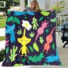 1 manta con diseño de estampado Pikmin, manta ligera para sofá, cama - Suave y cálida, regalo para todas las estaciones como Navidad, Halloween