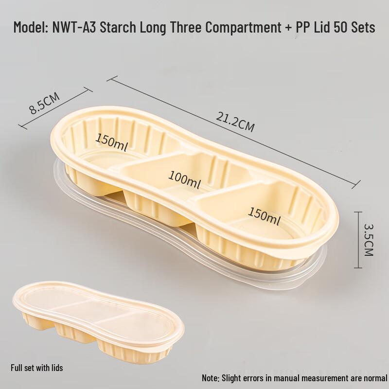 

Corn Starch Divided Disposable Meal Box