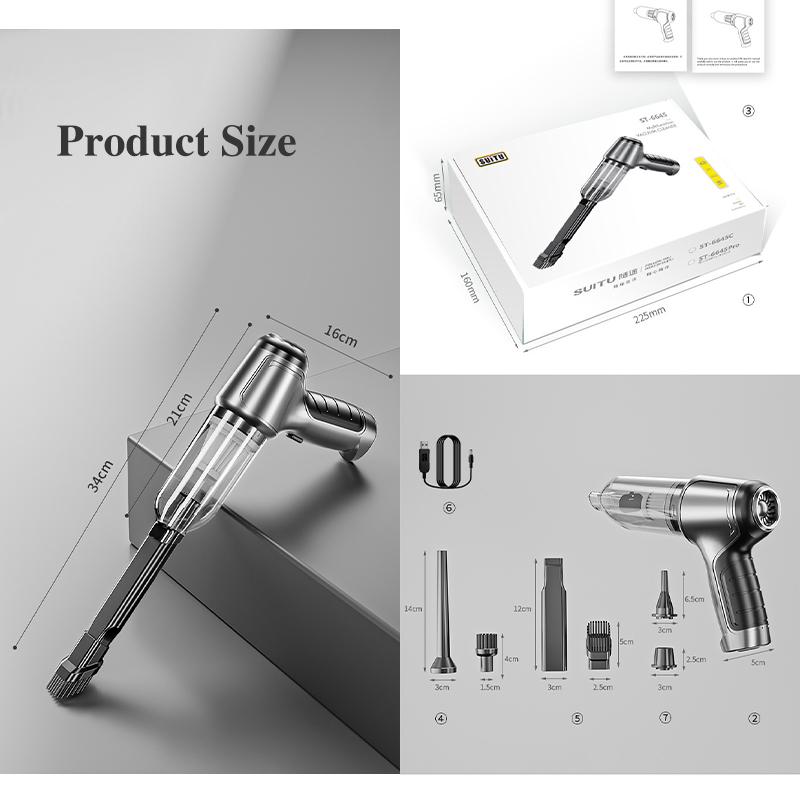 15000PA Portable Car Vacuum Cleaner Wireless Powerful 4-in-1 Clean Machine USB Charging Blowing Suction Vacuum Cleaner 2026 New