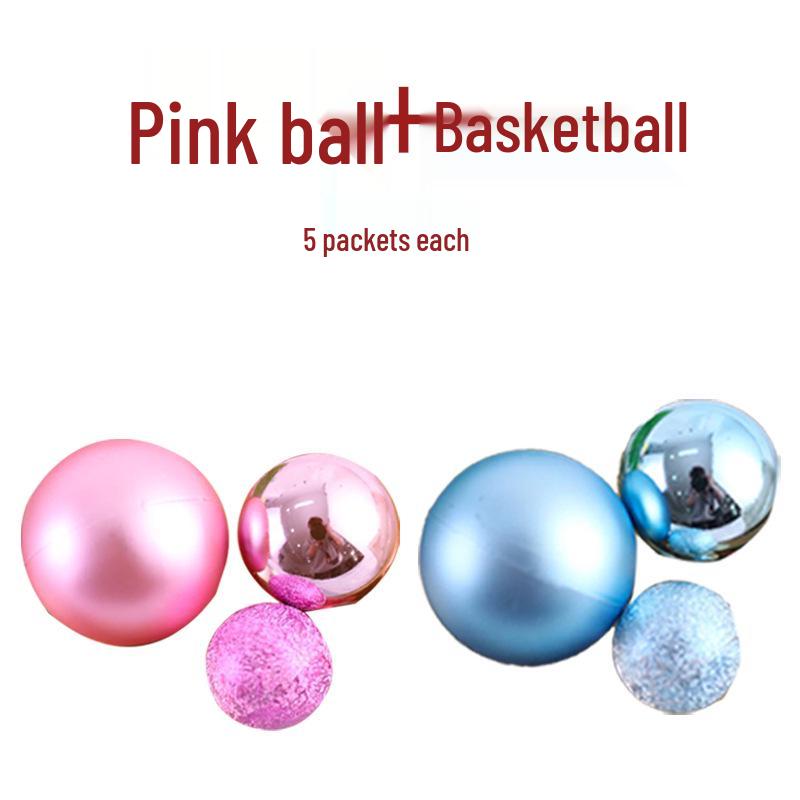 Festive Frosted Gold & Silver Ball Cake Decoration - Christmas & Birthday Iridescent Ornaments Topper