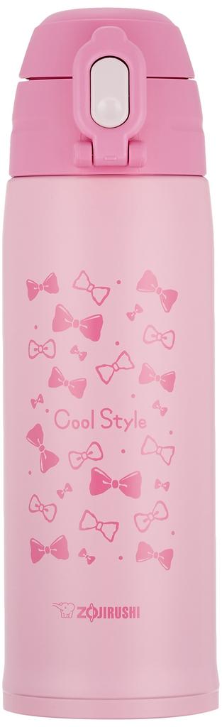 Zojirushi Stainless Steel Water Bottle, 820ml, 2-Way, Cup & Direct Drinking, with Pouch, Ribbon, Pink, SP-JA08-PZ