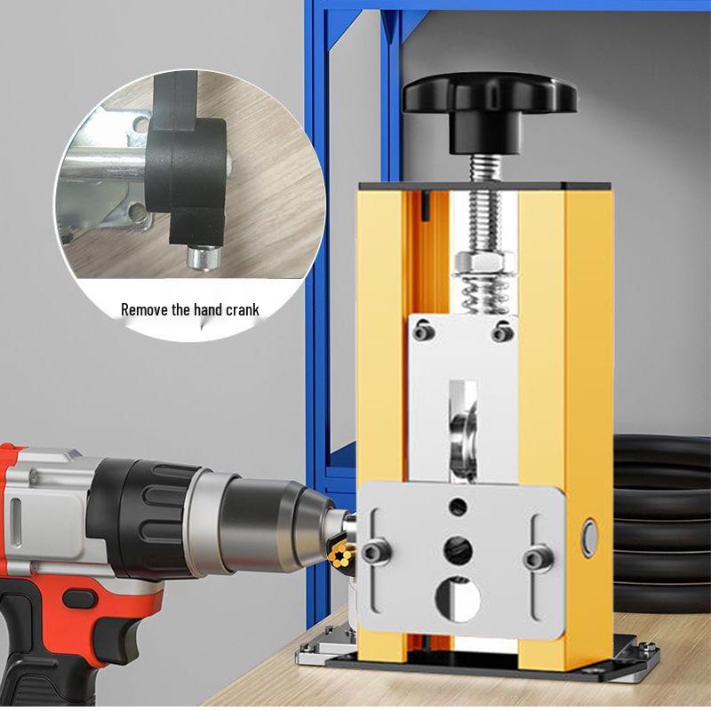 Electric Hand-Crank Wire Stripping Machine for Scrap Copper Cable Insulation Removal