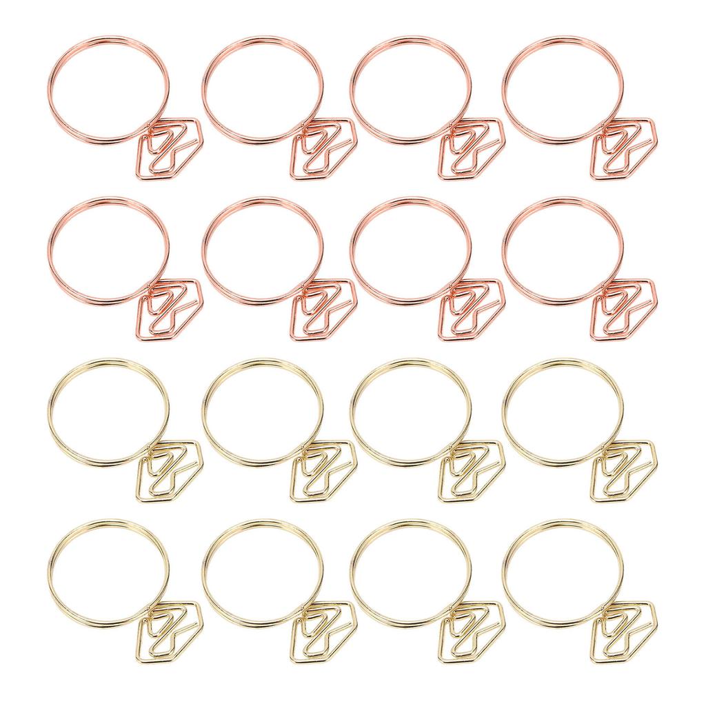 100Pcs Cute Paper Clips  Style Anti Slip Sturdy Electroplated Metal Fancy Paperclips for Family 