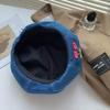 Denim Berets Hat Heart Peaked Cap Sweet Painter Cap  Spring Autumn