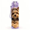 1PC Gentle Yorkie Puppy Close View 750ml Color Plastic Sports Water Bottle Leakproof Flip Straw Lid Suitable for Sports Office Home Use