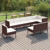 Day and Night - Day and Night 9-piece Garden Furniture Set and Brown Synthetic Rattan Cushions