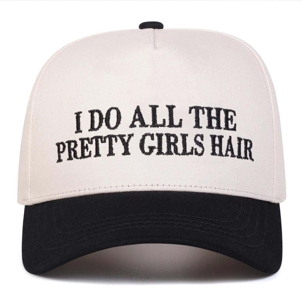 Unisex PRETTY GIRLS HAIR Letter Embroidery Baseball Caps Spring Autumn Outdoor Adjustable Casual Hats Sunscreen Hat Sports Cap