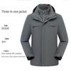 Winter Outdoor Heat-Sealed Warm Couple Outfit: Men's & Women's 3-in-1 Windproof Two-Piece Set