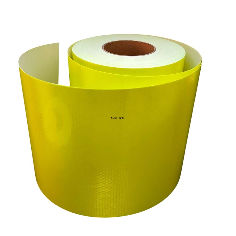 5cm/10cm/15cm/20cm*5M Fluorescent-Yellow Reflective Adhesive Sheetings Waterproof Reflectors Tape Warning Safety Sticker For Car