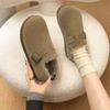 A New Retro Lazy Person with Fleece Shoes, A Warm Snow Cotton Shoe for Women