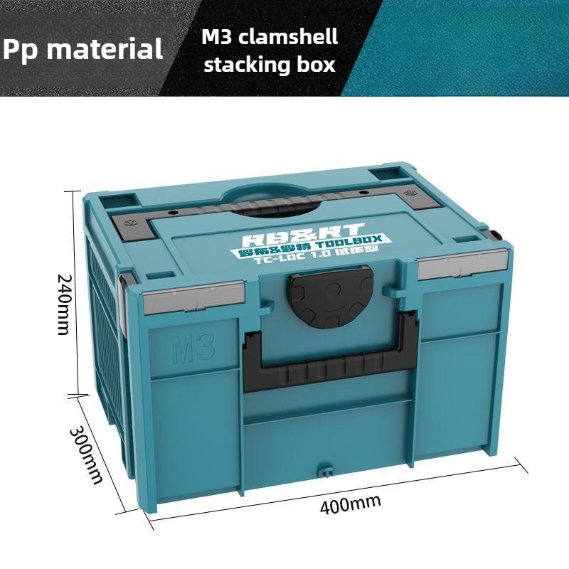 Stackable Toolbox Multifunction Parts Storage Box Professional Waterproof Car Mechanic Tool Storage Case Hardware Tool Organizer