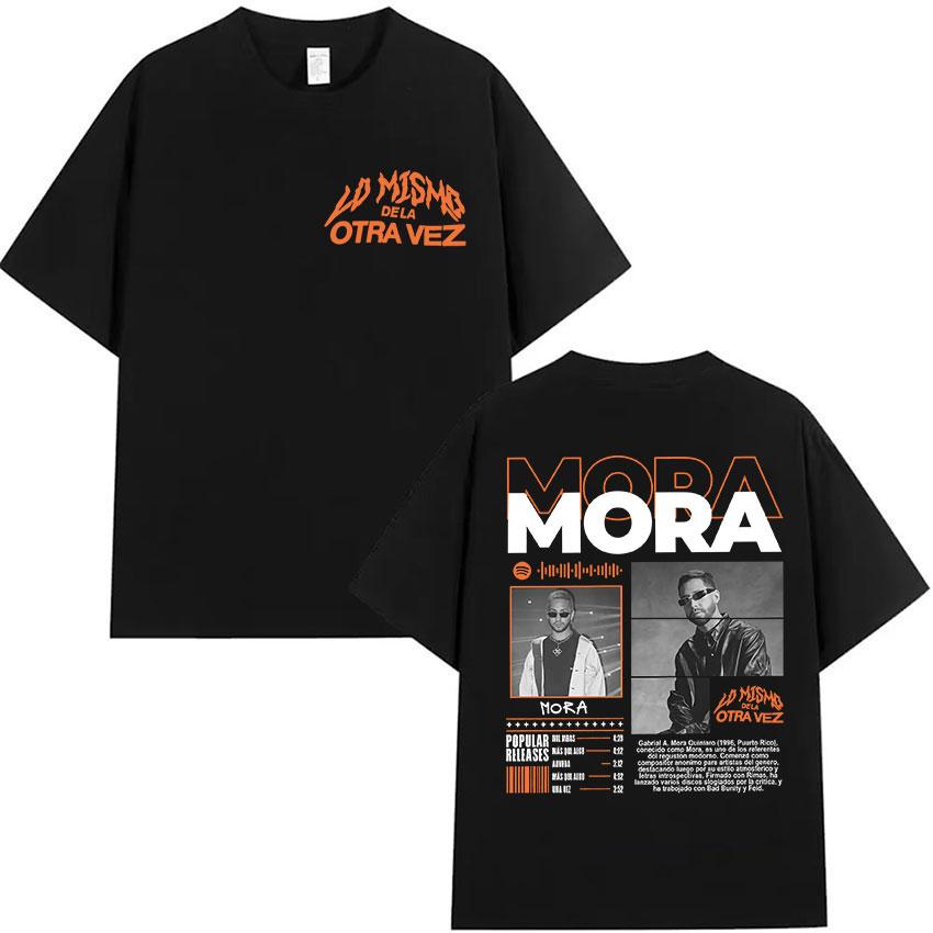 Singer Mora Lo Mismo De La Otra Vez Tour 2025 New Album T Shirts Men Women Summer ONeck High Quality Cotton TShirts Streetwear