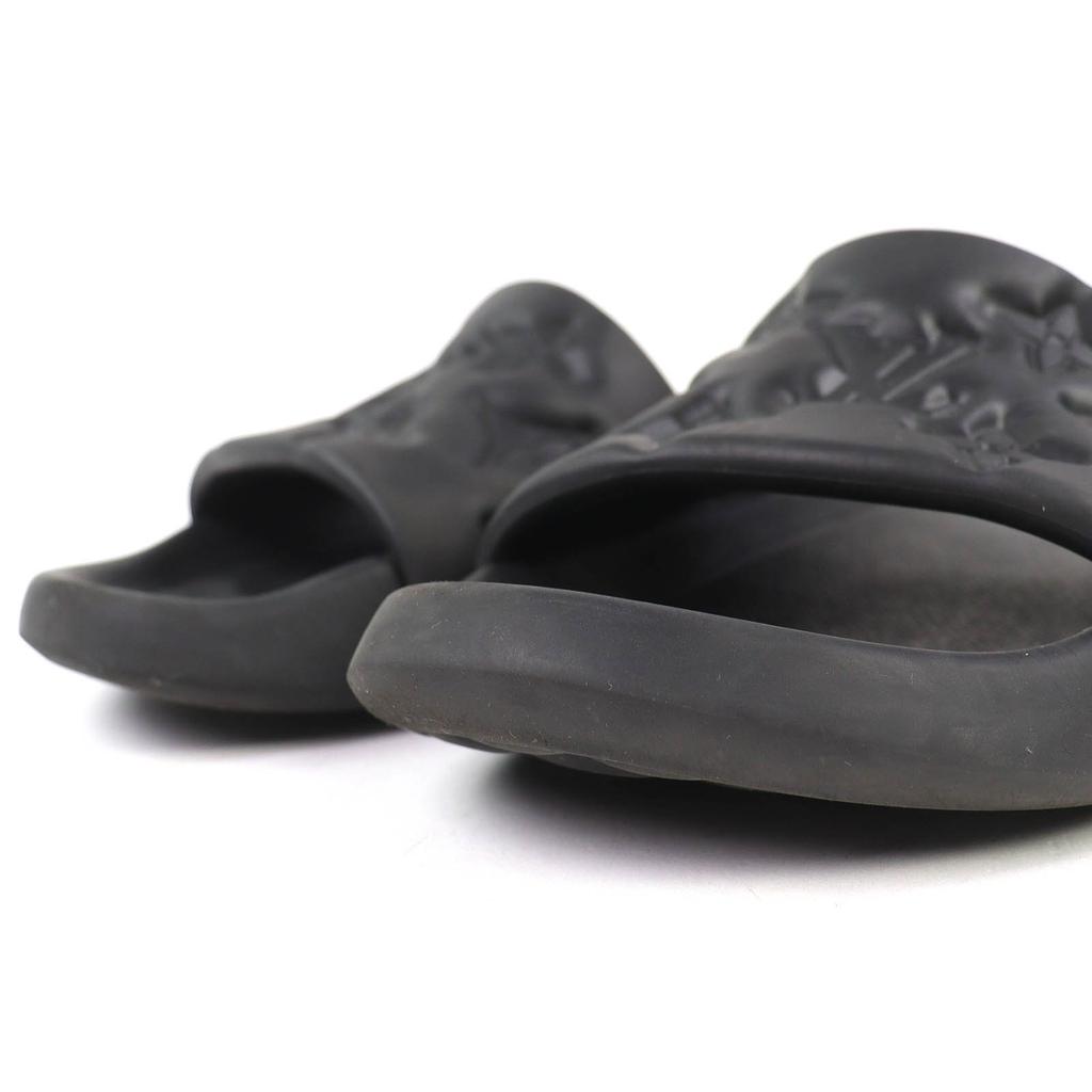 Very Good LOUIS VUITTON Sandals black rubber mens 9 Used