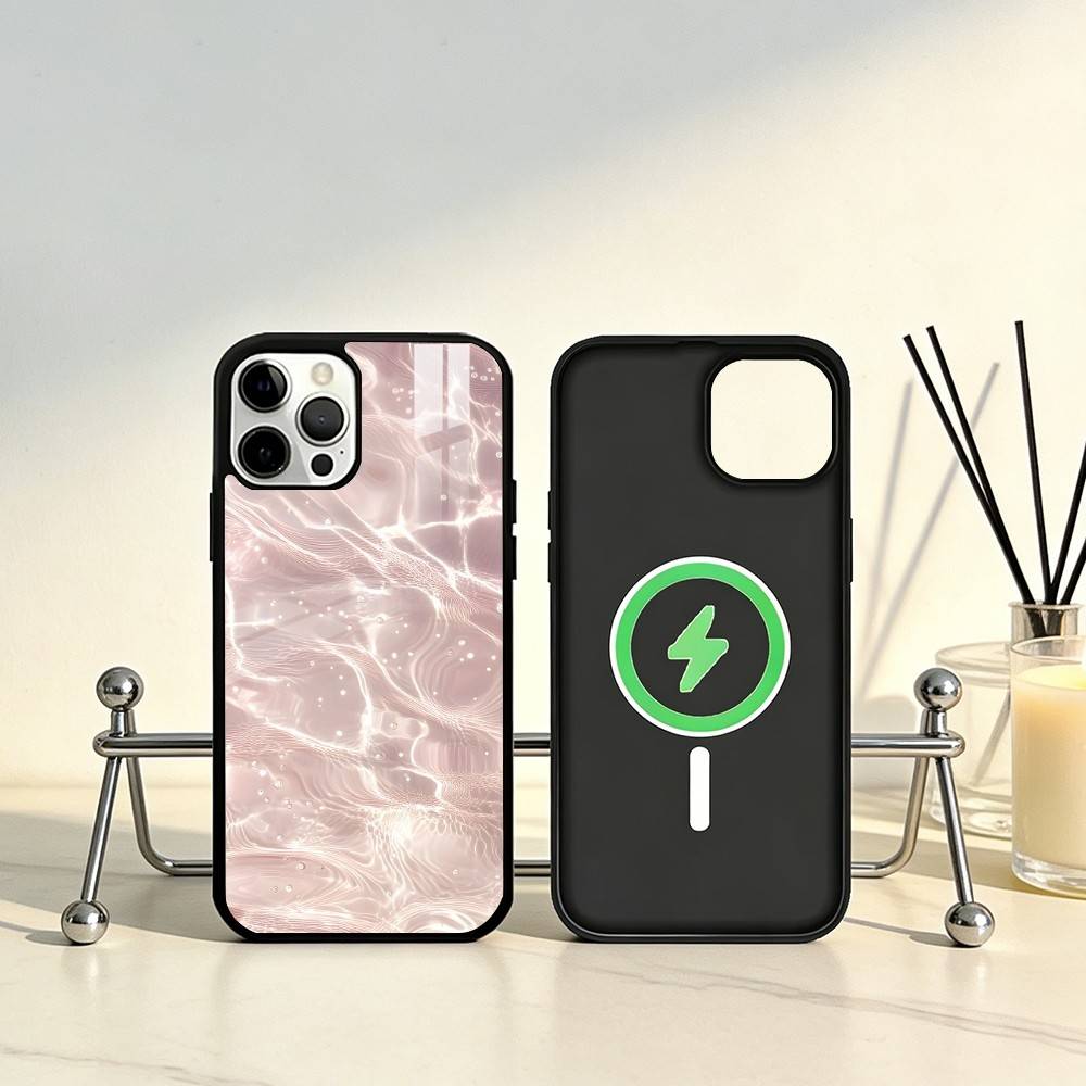 Klares Wasserwellen Handyhülle Für iPhone17,16,15,14,13,12,11 Plus,Pro Max Magnetisch Für Magsafe Kabelloses Laden