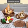 Rattan Woven Fruit & Snack Basket - Round KTV Plate & Plastic Fry Holder