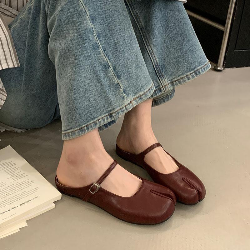 Móda Měkký Módní Sponkový Pásek Dámské Baleríny Mary Janes Boty Nazouváky Dámská Mělká Obuv Zvláštní Špička Ženy Lolita Baleríny Boty