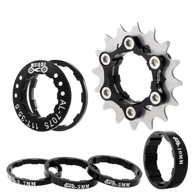 MORYTRADE Single Speed Conversion Kit Cog Spacer Sprocket Shimano Free Compatible SSCX 16T Black