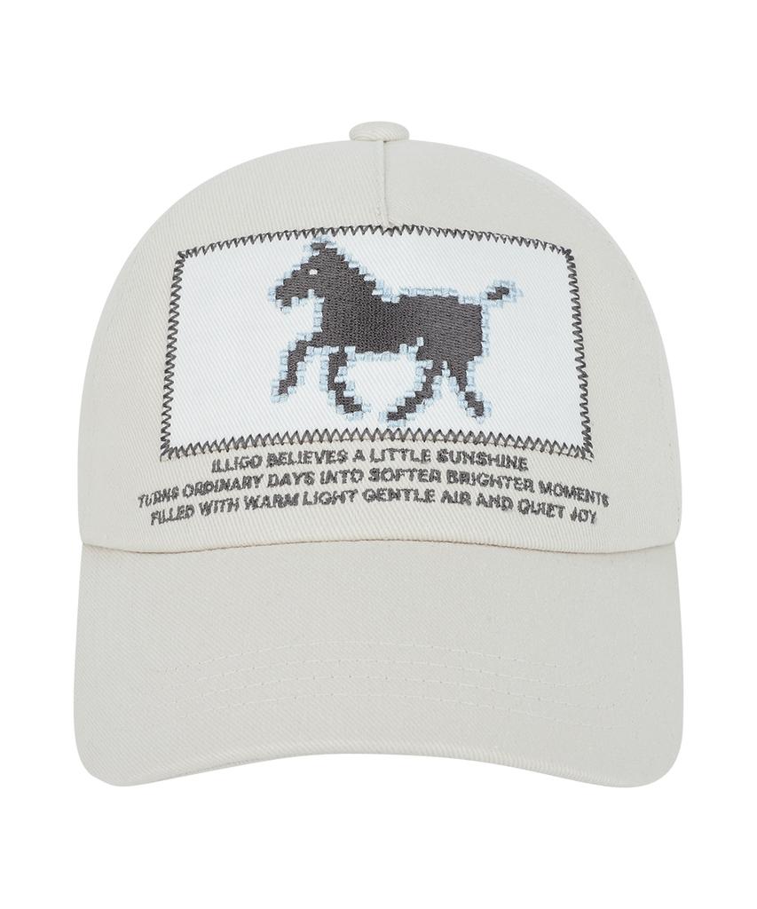 ILLIGO Pony Patch Ball Cap Cream