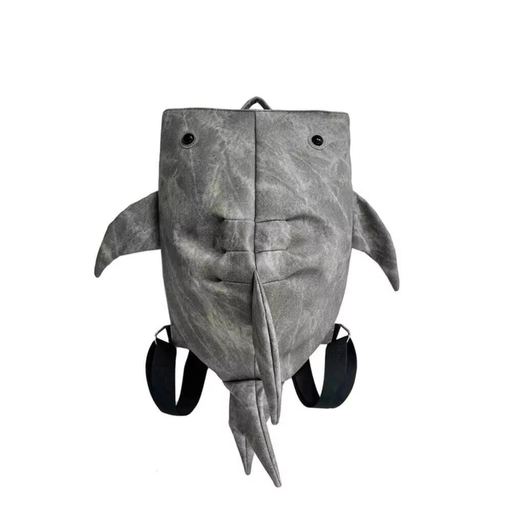 

Y2K Funny Whale Shark Shape Backpack Durable Large Capacity Travel Bag Women Men Cute Outdoor Cartoon Knapsack Student Schoolbag