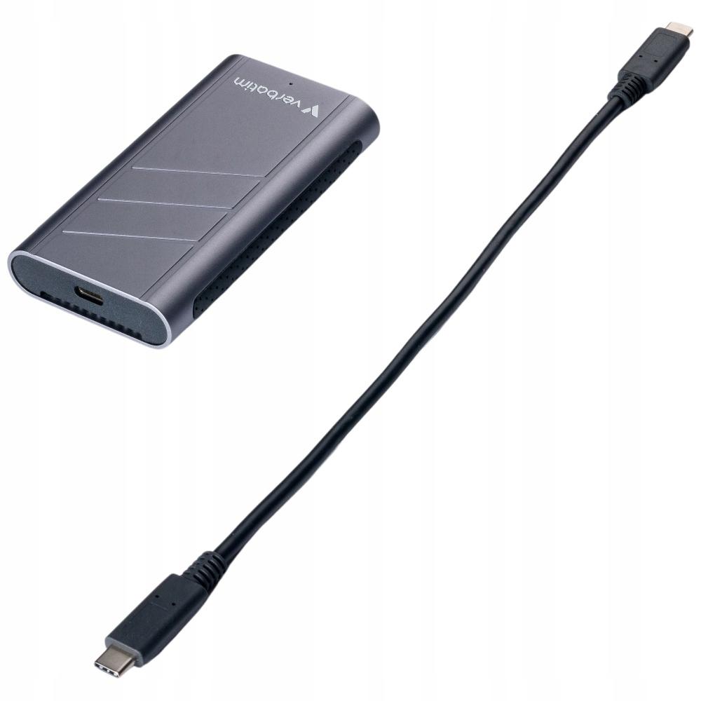 Dysk SSD zewnętrzny Verbatim TurboMetal 2TB USB4 Type-C szary