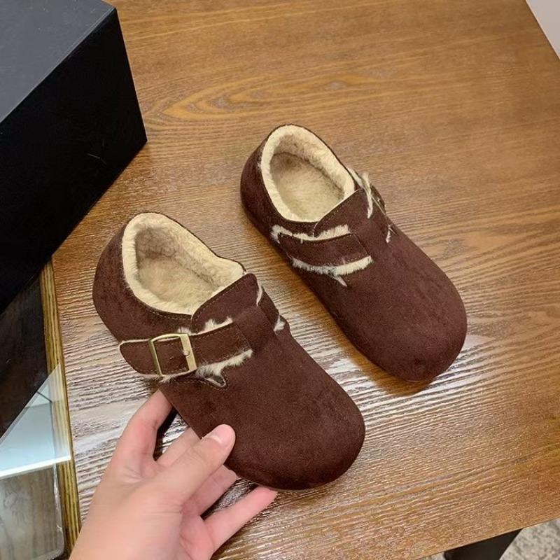 New Cotton Shoes for Autumn and Winter, A Laid-back, Fleece Retro Shoe for Women