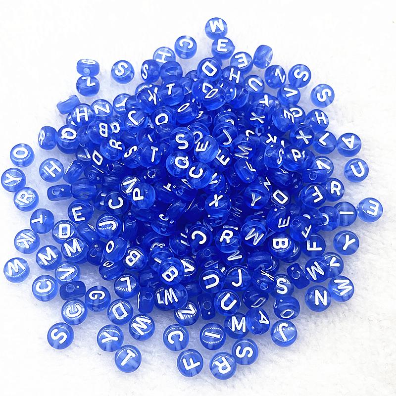 100pcs 7x4mm 6x6mm Russian Korean English Alphabet Letter Beads Charms Beads for Making Jewelry Diy Handmade Bracelets Necklace