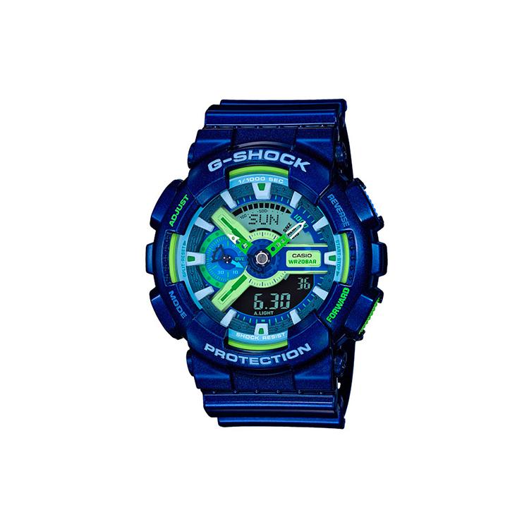 CASIO Men Liquid Crystal/Analog Dual Display Series Blue Watch GA-110MC-2A GA-110MC-2A Blue Watch Case