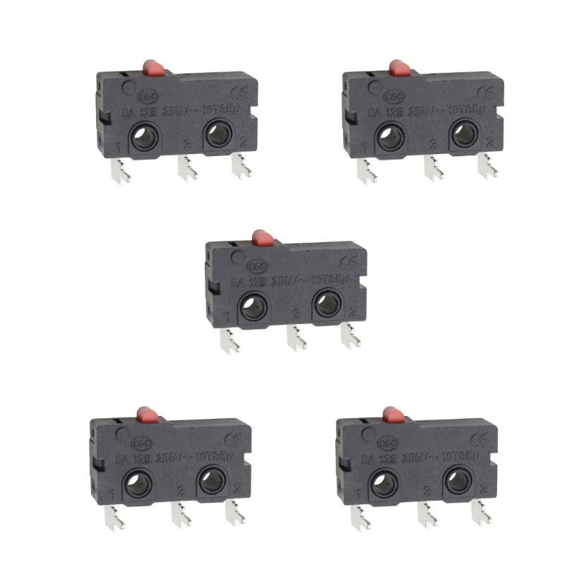 Limit Control Microswitch Assembly, KW11 KW12 Contact Button Unit with Black Housing and 5A 125V 250V Rating Body