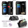 For iPhone 17 Leather Case CASEME C36 Zipper 10 Card Slots Phone Cover with Straps