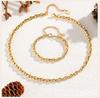 Chunky Link Necklaces for Women, Waterproof Gold Plated Statement Chain Necklace, Stainless Steel Minimalist Jewelry