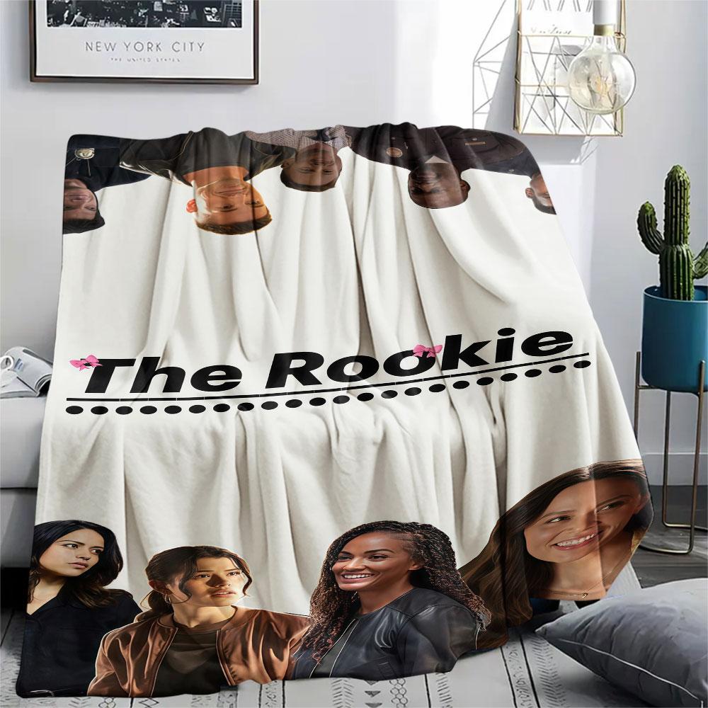 1PC THE ROOKIE Patterned Flannel Blanket Suitable For All Seasons for Home Decor Warmth and Comfort Gifts Holiday Present