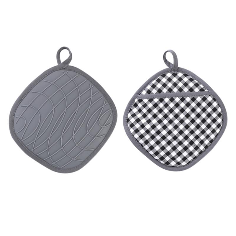 

2шт термостойкий силиконовый коврик подставка под стакан для напитков нескользящий держатель для кастрюли настольная подставка под тарелку чашка для кофе коврик для кружки кухонные принадлежности 20x20cm