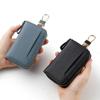 Men Genuine Leather Key Wallet Card Keychain Cover Zipper Card Holder Wallet Keys Organizer Large Capacity Household Key Bag