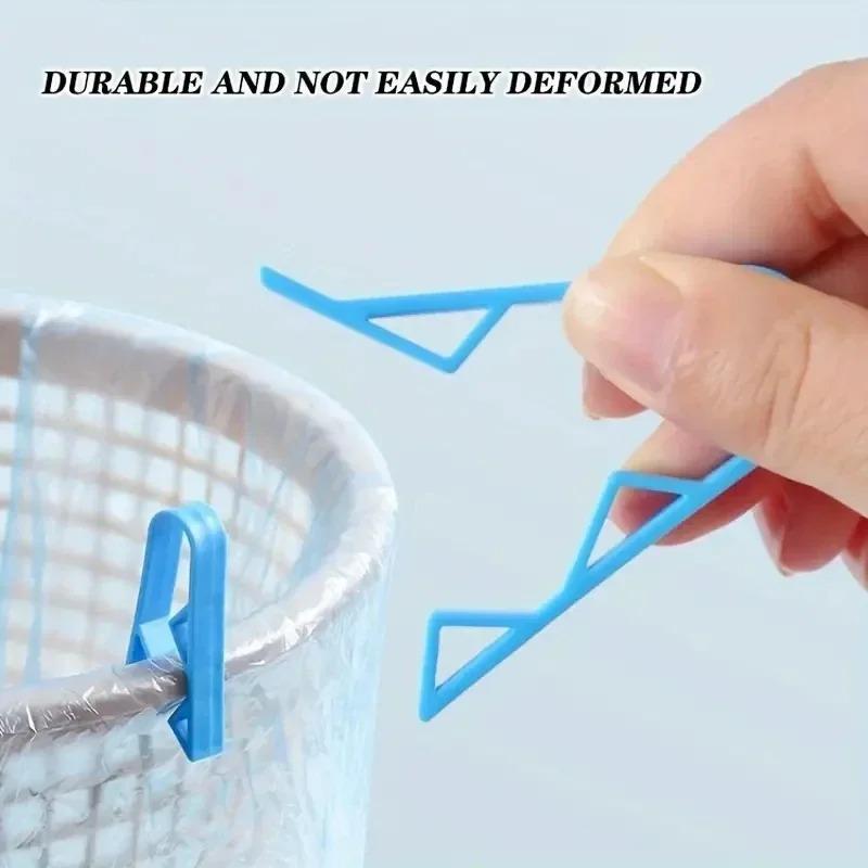 Garbage Bin Fixing Clip Enduring Plastic Kitchen Bathroom Office Universal Garbage Bag Anti Slip Bracket Divider Side Clip