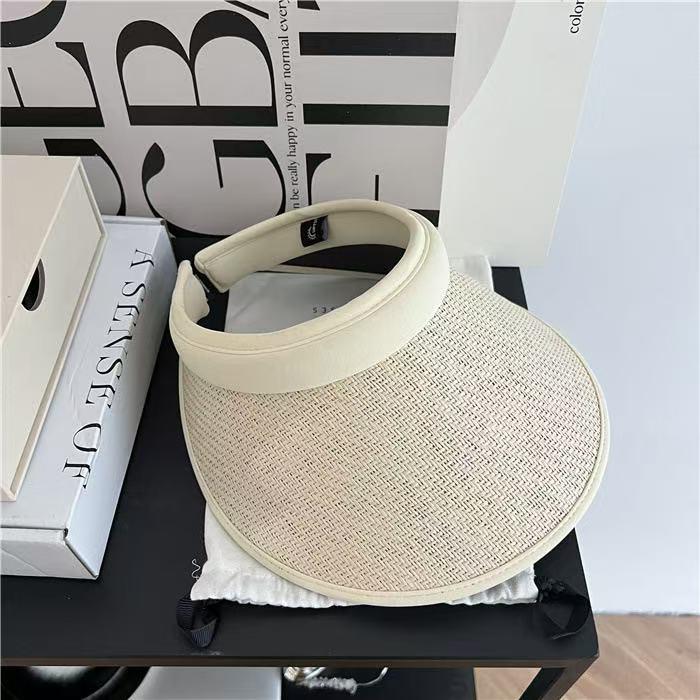 Ultraviolet Protection Wide Brim Sun Visor Hat for Summer Beach and Travel.