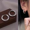 Glossy Minimalist Silver Hoop Earrings - Non-Fading Niche Design