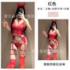 Sexy Underwear Hot Transparent Three-point Private Room Pajama Set Sexy Lace Perspective Three-piece Set