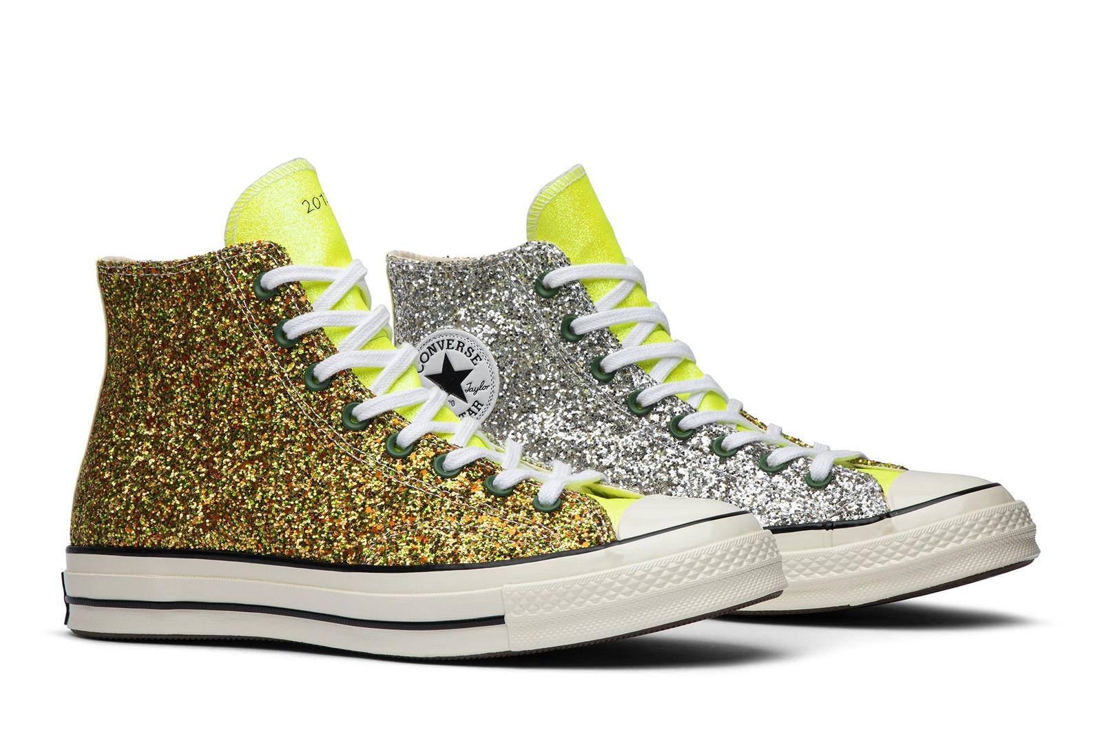 Converse JW Anderson x Chuck 70 High Glitter Pack - Gold Silver 164696C 36.5