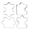 ABBY-Stainless Steel Fondant Biscuit Cookie Cutter Cake Pastry Cookie Cutter Puzzle Mold 4 Pcs