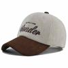 And Women Two-Tone Corduroy Baseball Cap With Wonder Embroidery - Stylish Sun Protection, Outdoor Use Sports Essential, Perfect Gift Elegant For Men