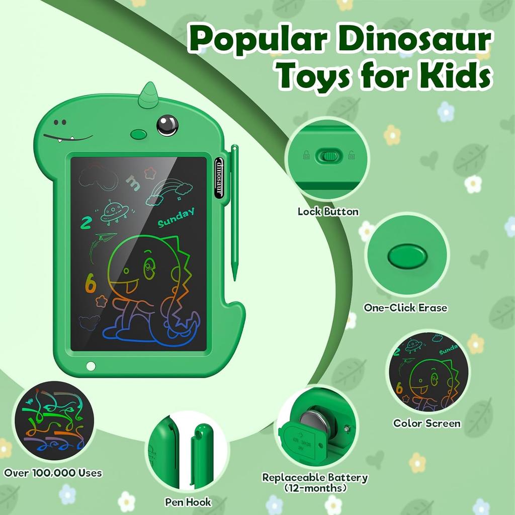 LCD Writing Tablet for Kids 8.8 Inch Toddler Toys for 3 4 5 6 7 8 Year Old Boys Girls Toys Drawing Pad Dinosaur Toys for Toddlers Doodle Board