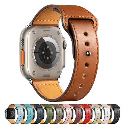 Kožený remienok Pre remienok Apple Watch 45 mm 44 mm 49 mm 41 mm 40 mm 42 mm 38 mm remienok na zápästie Correa náramok iWatch séria ultra 3 5 6 SE 7 8