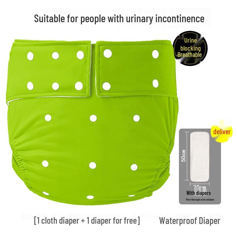 Adult Incontinence Cloth Diaper Cover - Adjustable, Anti-Leakage Pants for Bedridden Care