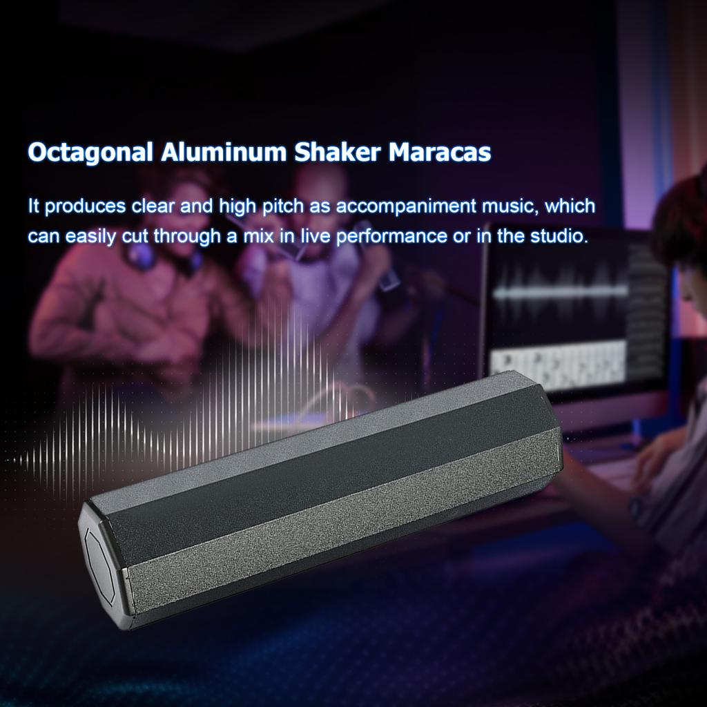 Octagonal Aluminum Shaker Maracas Hand Moving Shaker Percussion Instrument Accompaniment Music
