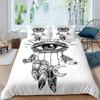 Mandala Eyes King Queen Duvet Cover Boho Psychedelic Style Bedding Set Teens Adults Hamsa Hand Devil's Eye Polyester Quilt Cover