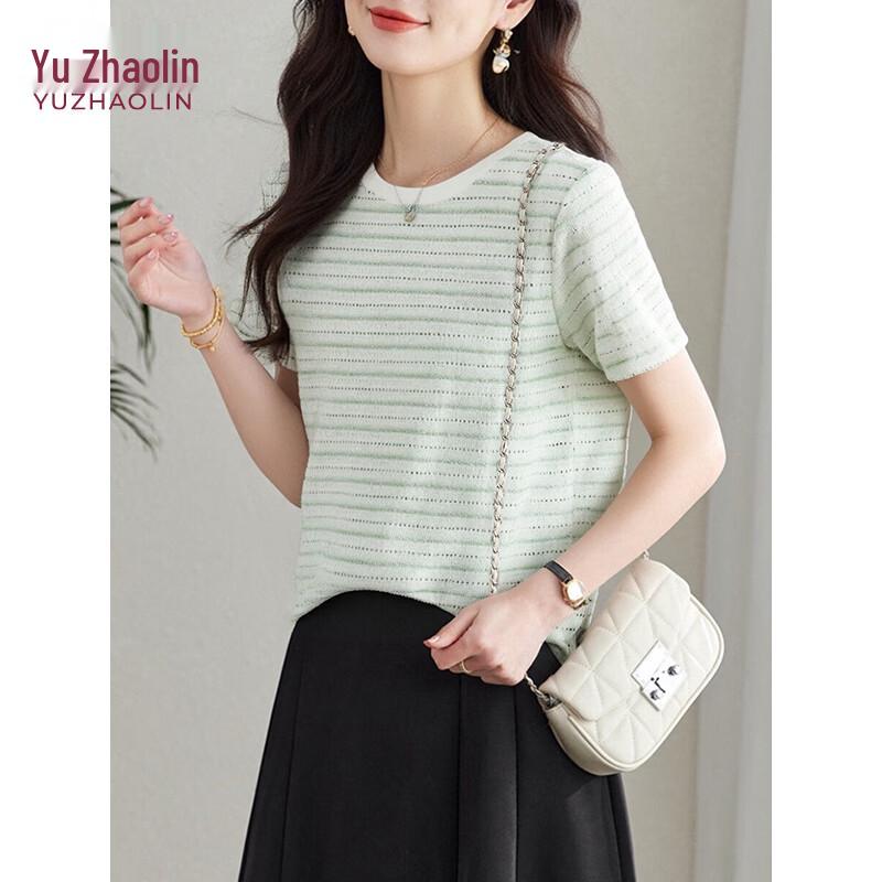 Yu Zhaolin Women s Ice Silk Round Neck Knit T-Shirt Y52T226 L