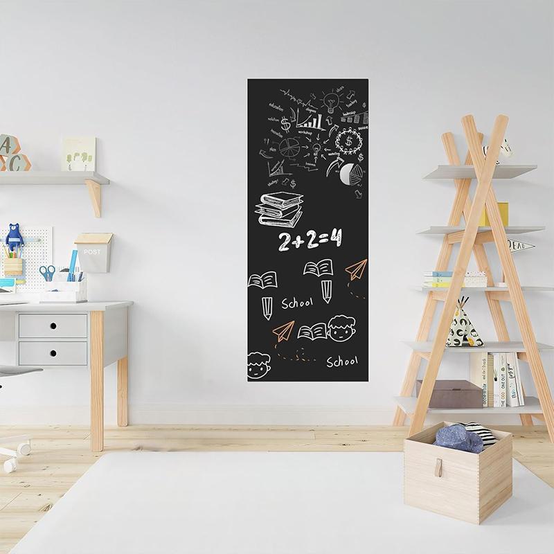 Wall Stickers Black Green Wall Sticker Decoration Self-adhesive DIY Reusable Erasable Wallpaper Living Rooms Home Posters Decor