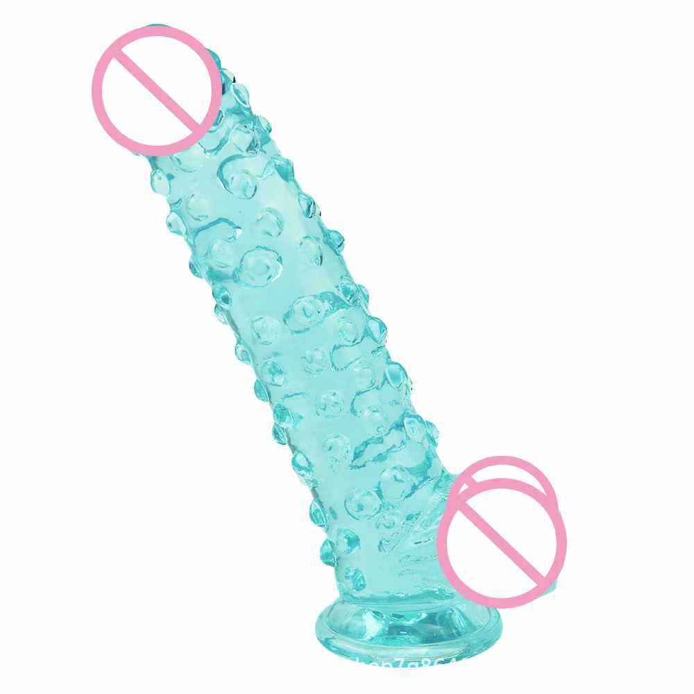 Coarse Dildo Female Masturbator Granule Massage Soft Dildo Adult Sex Toy