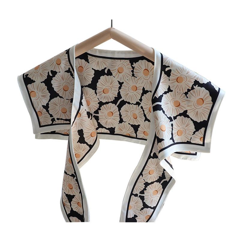 New shoulder silk scarf shawl women's spring and autumn summer fake collar air-conditioned room vest decoration with neck protection double-layer scar